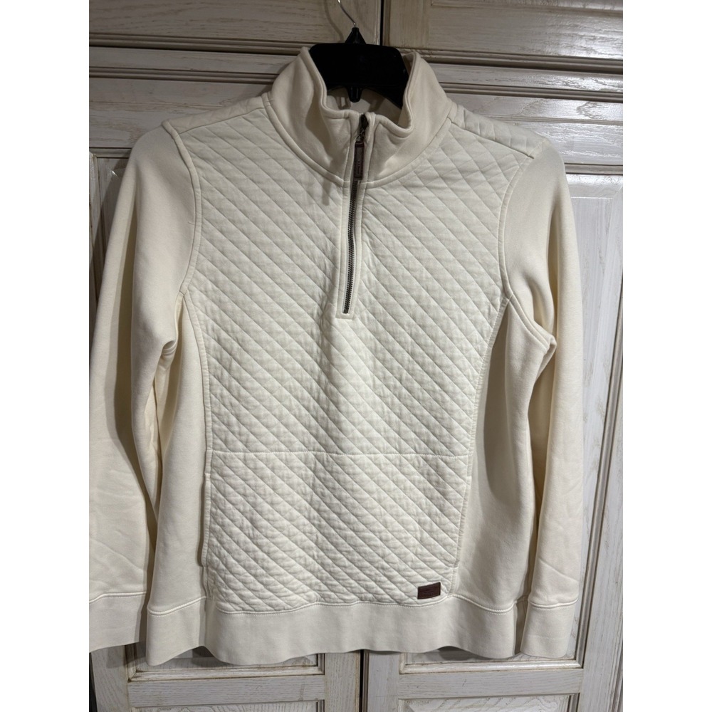L.L. Bean Cream Quilted Sweatshirt